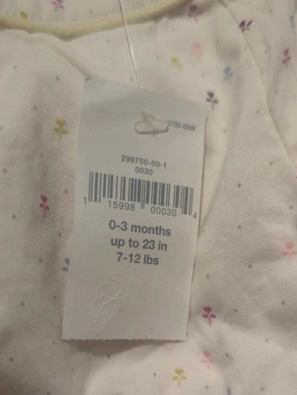 BabyGAP Cream Floral Long-Sleeve Blouse (0-3mo)